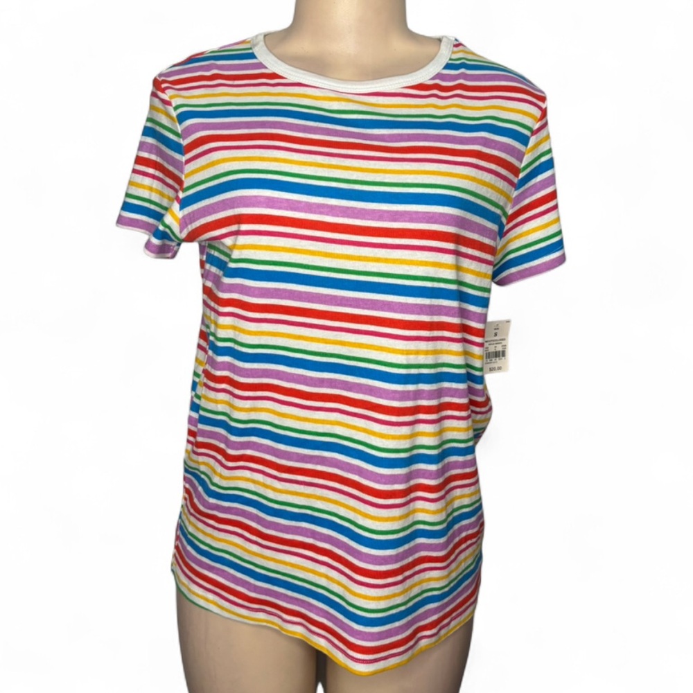 Classic Rainbow Stripe Short Sleeve Tee